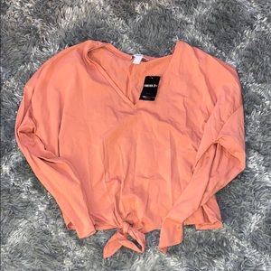Peach plus size  crop top